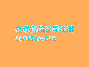 辦理注冊食品公司 代理服務價格、型號規格與勞務內容詳解